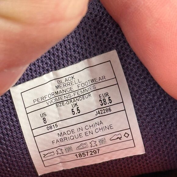 Merrell Black Womens Sneakers Size 8 - Picture 7 of 10